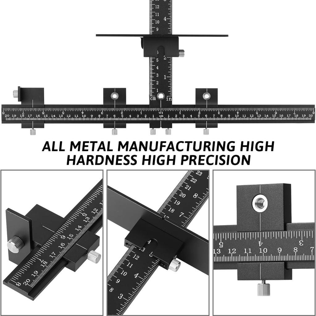Cabinet Hardware Jig Aluminum Alloy Handle Drilling Locator Household Door Handle Installation Drilling Auxiliary Tool