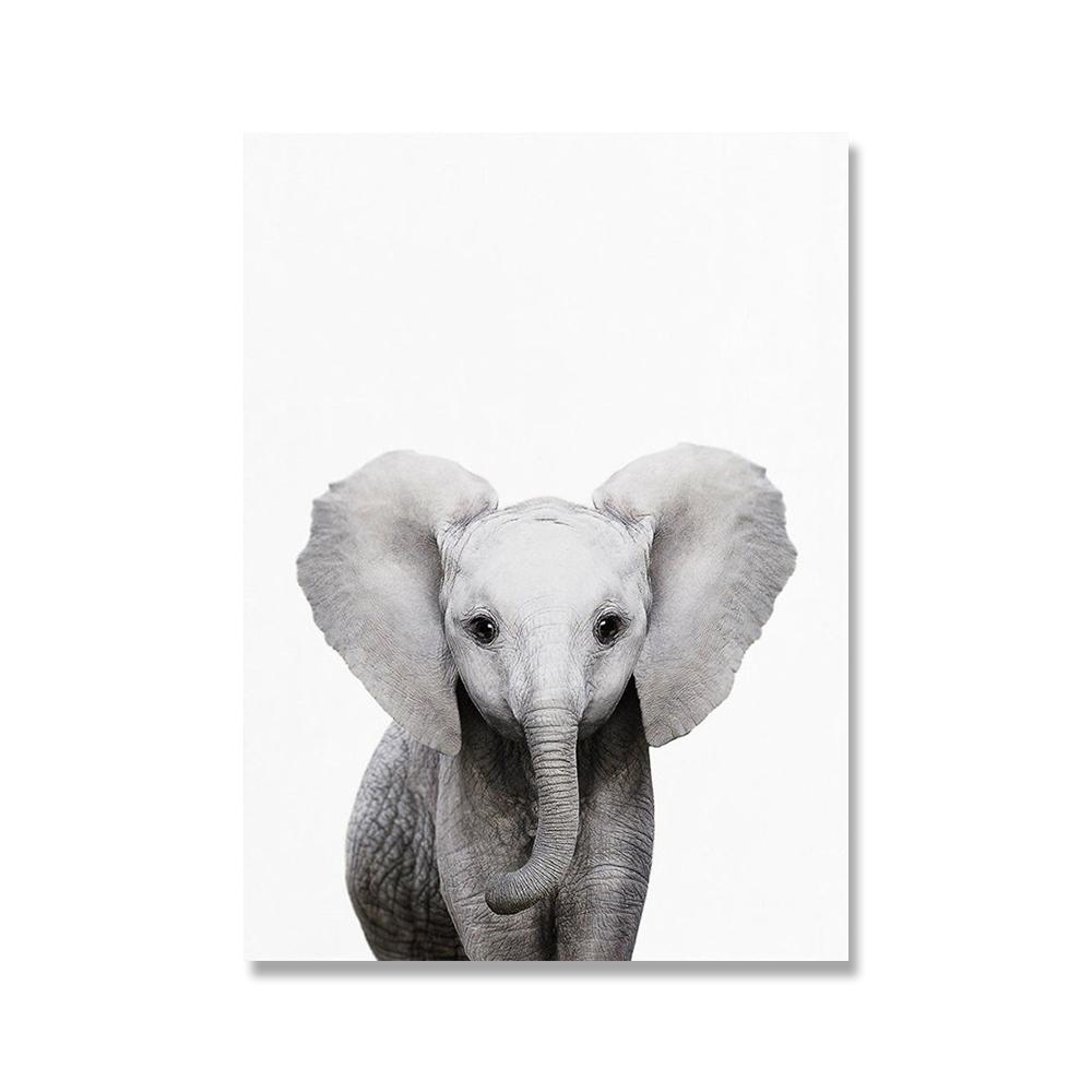 Giraffe Panda Elephant Canvas Poster For Child Nursery Wall Art Picture Print Animal Canvas Painting Nordic Kid Baby Bedroom Art