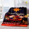 Digital Circus Customize Text Blanket Cozy Personalized Blanket Ultra-Soft for Nap Sofa Bed Bedding Ideal for All Seasons