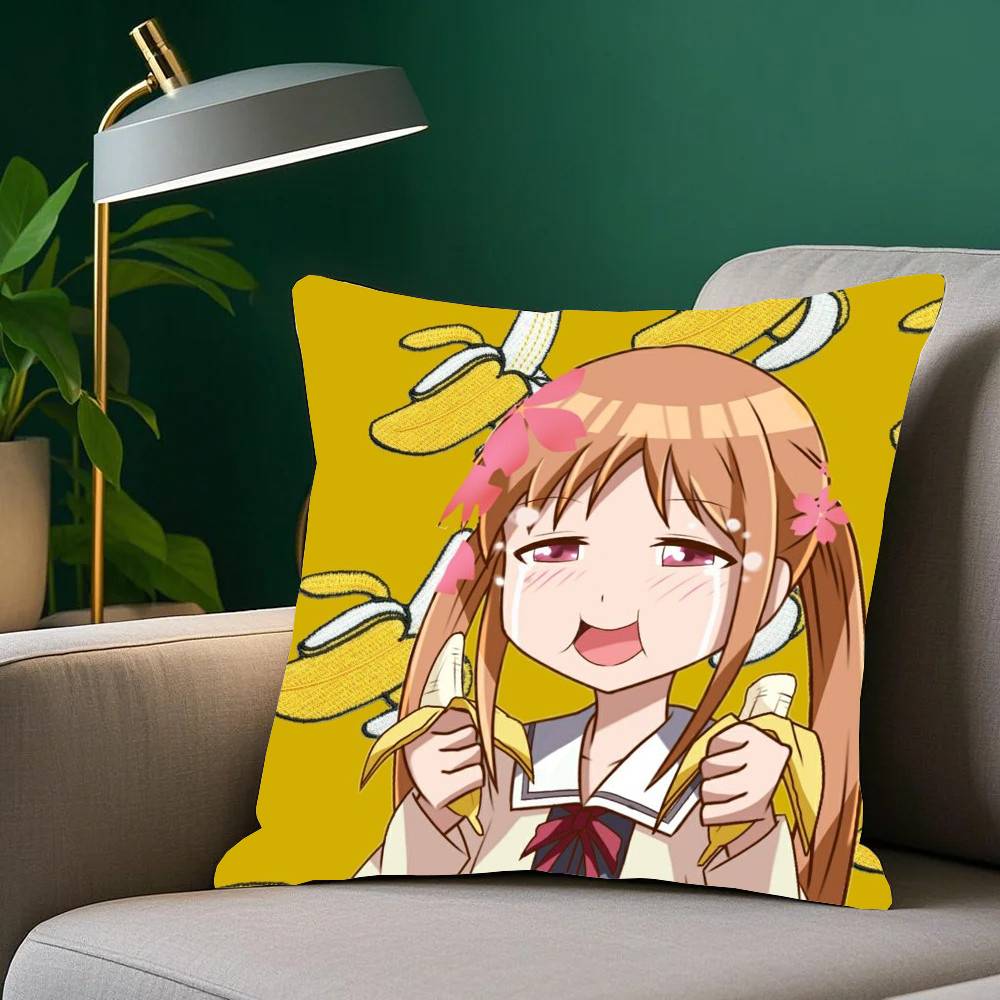 Aho-Girl Anime Pillow Case Home Decor Throw For Sofa Bed Car Room Decor Gift Idea