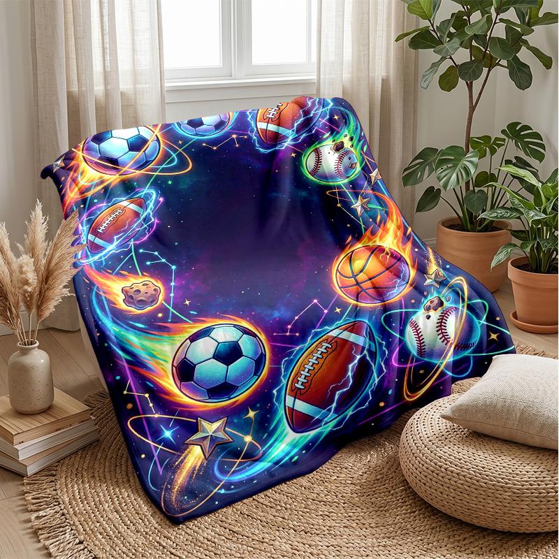 Sports in Flames and Ice 2 Theme blanket Lightweight Warm Flannel Blanket Decorative Throw Blanket for Home Decoration