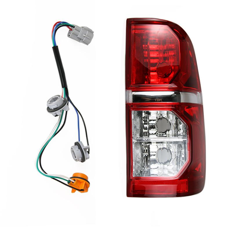 1Pc Tail Light Assembly With Wires For Toyota Hilux 2005 2006 2007 2008 2009-2015 Rear Taillight Warning Light Reversing Light