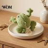 Small Plushie for School Bag Cute Frog Plush Keychain, Soft Stuffed Animal Pendant with Raised Paw, Cartoon Gift Kids Charm Backpack, Mini Doll Adults
