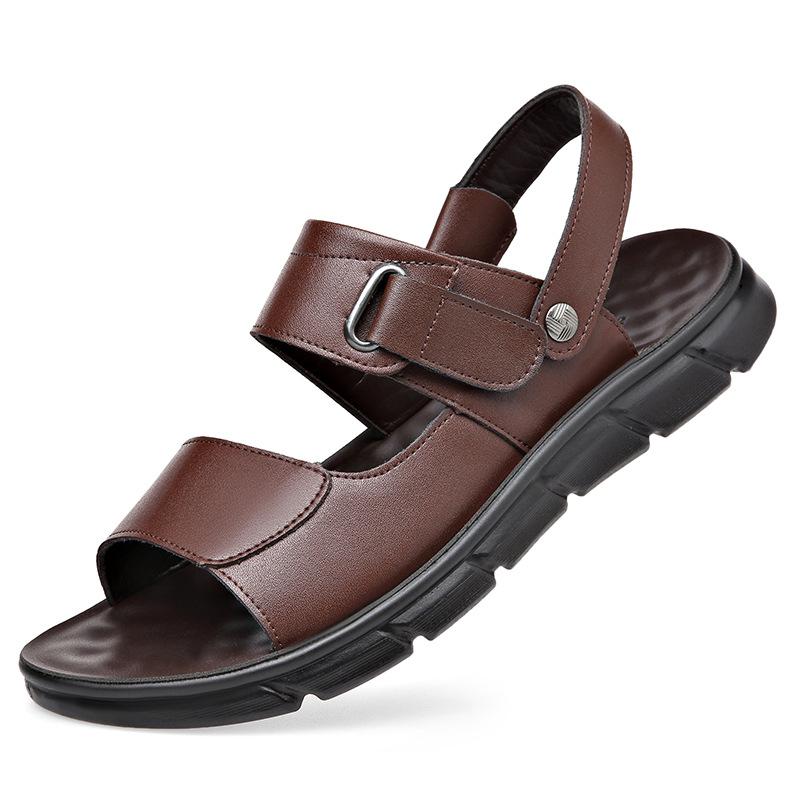 Fashion Men's New Summer Men's Open-toed Sandals Fashion Trend Beach Shoes Slippers Men's Sandals Mens Sandals Summer Leather Sandalsui