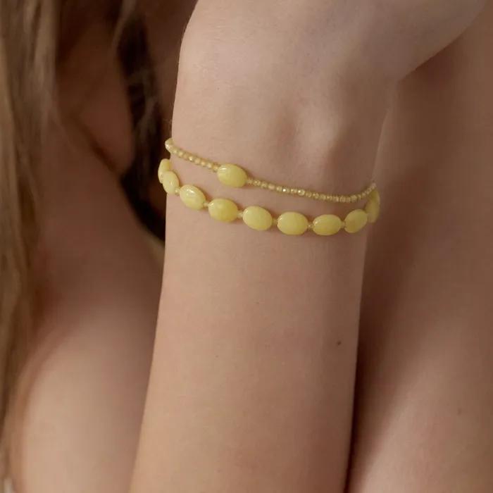 Lemon Jade Lace Bracelet (L262MBC050)