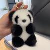 1/2Pcs Plush Panda Keychain Pendant Wallet Key Ring Car Key Holder Lightweight Soft