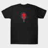 Asian Size Men Black Print T-shirt Spider-Man No-Cut Heat Transfer Print Cotton Tshirt