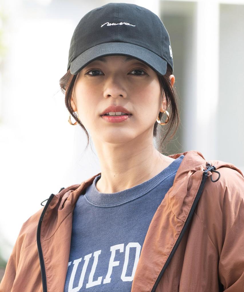 NEW ERA Cap Casual Classic Handwritten Logo Washed Cotton Black Free