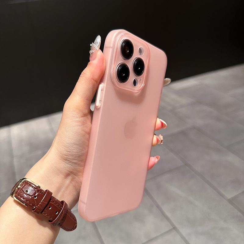 0,3 mm ultradünne matte Hülle für iPhone 16 15 14 13 12 11 Pro Max Plus Mini Silikon Soft Candy Color Transparent Cover Luxus