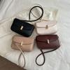 2025 New Simple Fashion Casual Lock Simple Retro Texture Exquisite Portable Shoulder Crossbody Armpit Women's Bag