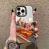 Mountains and Rivers Laser Phone Case For IPhone 14 15 Pro Max Plus 11 12 13 Mini Pro Max 16 Pro Max Shockproof Back Cover Funda