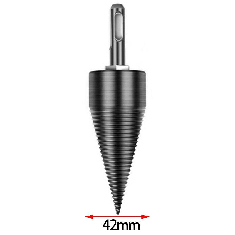 32MM and 42MM Twist Firewood Wood Drill Bit Wood Splitter Screw Splitting Cones Driver Tools