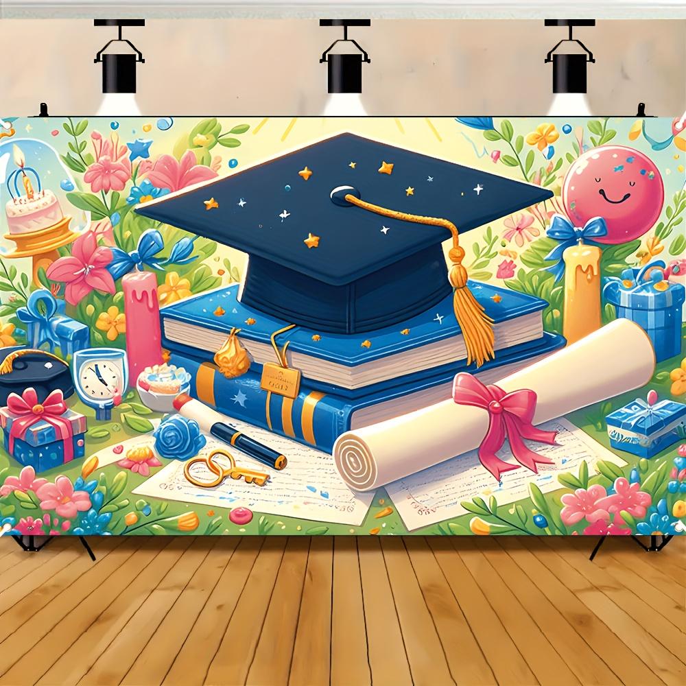 1 Banner for the Graduation Party - Bright Indoor/outdoor Decoration Vivid Colors Polyester Fiber No Electricity Required