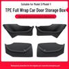 Velour-Padded Protective Liners for Tesla Model 3 Door Compartments