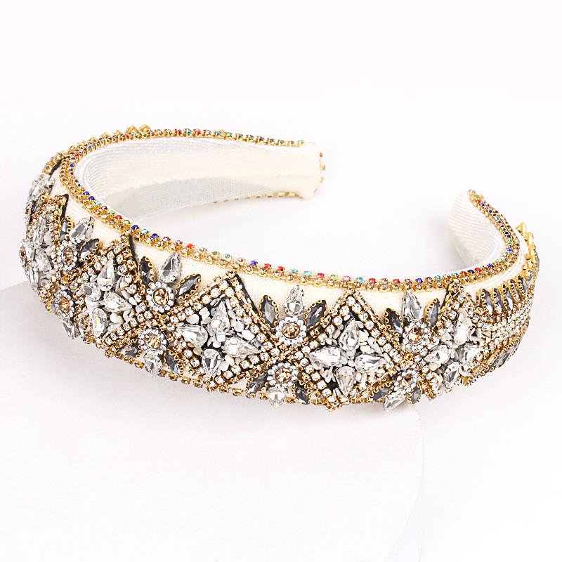 Vintage Baroque Crystal Headband With Handcrafted Design For Elegant Hair Styling