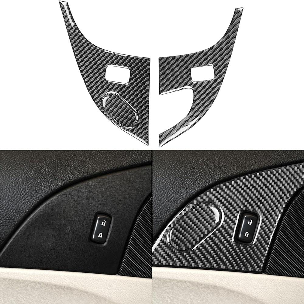Autocollant de Garniture de Panneau de Verrouillage de Porte Intérieur en Fibre de Carbone Pour Chevrolet Corvette C6 200