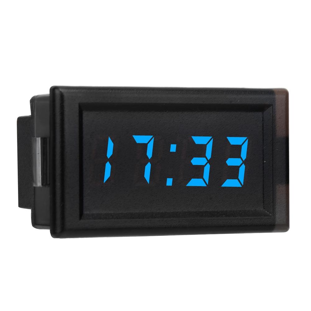 4.5-30V Waterproof Dustproof Car Auto Electronic Clock LED Digital Display (Red)