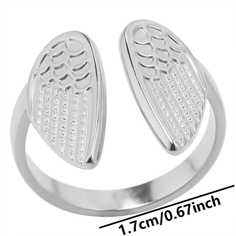 1/6pcs Leaf Heart Evil Eye Waterproof Stainless Steel Rings For Women Men Accessories Vintage Ring Open Adjustable Anillos Mujer