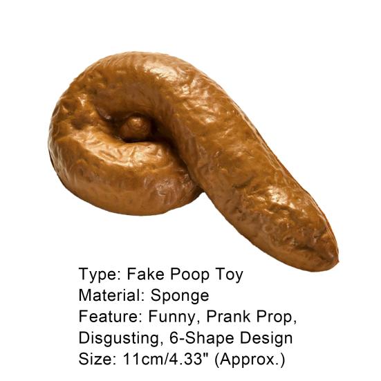 Yousheng Fake Turd 6-Shape Design Realistic Disgusting Disgusting Fake Turd Prank Prop