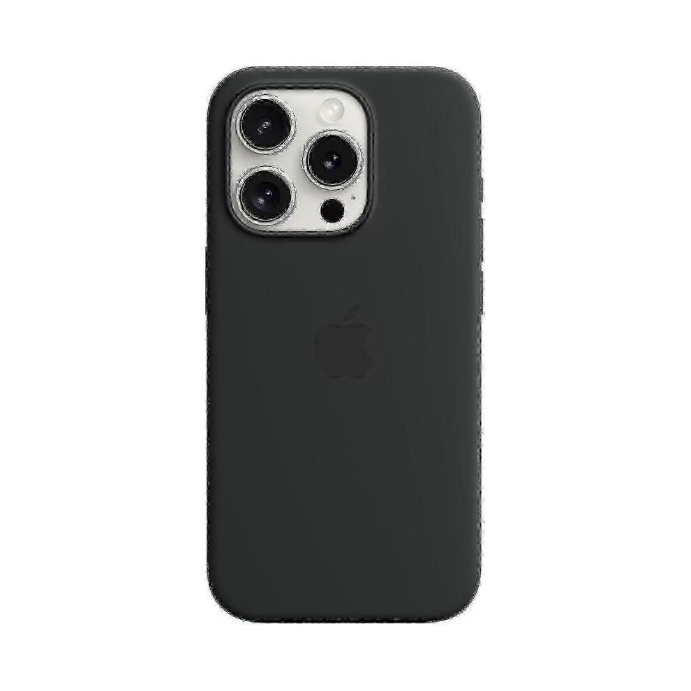 (Siyah)Apple iPhone 15 Pro için Magsafe'li Silikon Kılıf