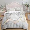 Luxury Black Marble Bedding Set 3D Duvet Cover Set Single Double Twin King Size Teens Adults Bedclothes Soft Polyester Bed Linen