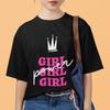 Girl Power T-Shirt Feministisches Zitat Grafik-T-Shirt Kronendesign Empowerment Geschenk Top
