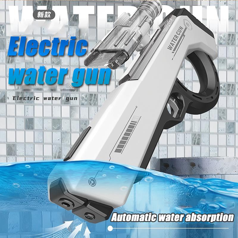 Electric Water Gun Automatic Water Absorption Watergun Automatic Continuous Firing Squirt Gun Beach Outdoor Swimming Pool Toy