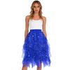 Starry Sequin Fluffy Tulle Skirt - Irregular Mid-Length Design