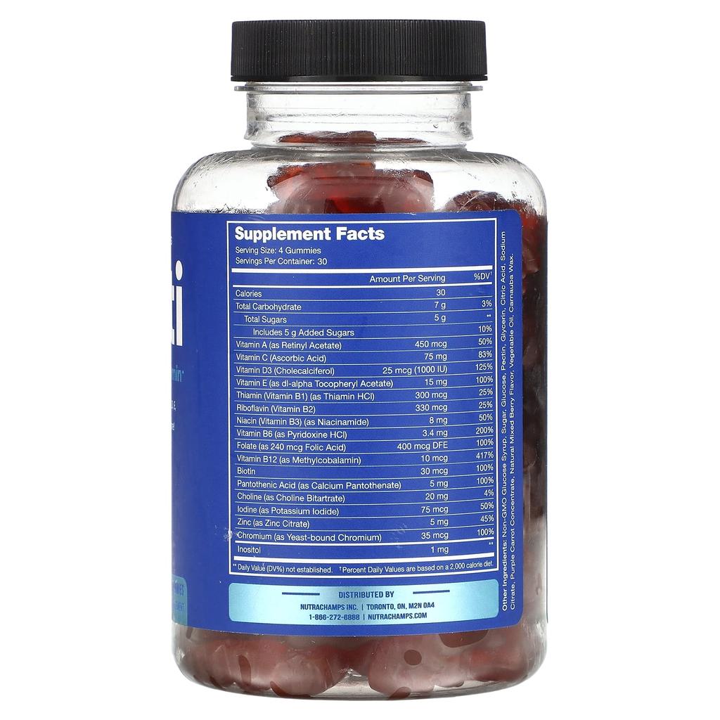 Multi, Perfect Men's Multivitamin, Raspberry, Vitamin Gummies 120 Pieces