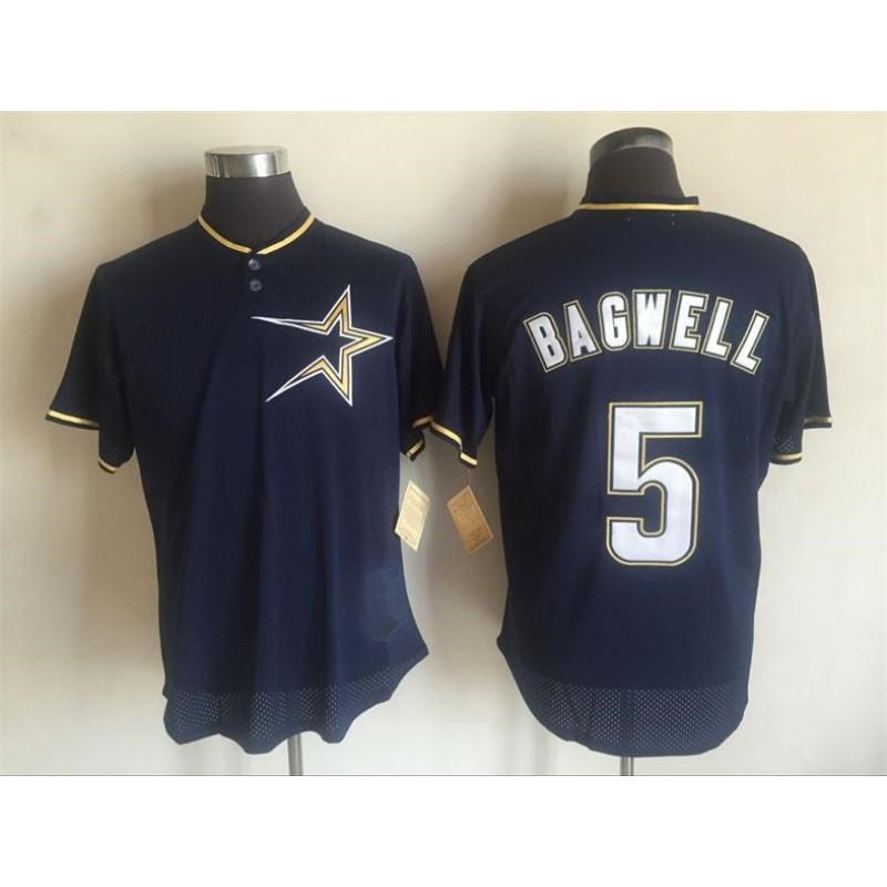 Camiseta Deportiva Unisex de Béisbol Houston Astros Vintage Bordada Mezcla de Algodón Ropa de Otoño