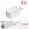 150W Multi-Port Charger: 3PD+3USB for Apple, Huawei, and More Fast Charging