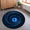 3D Visueller Runder Teppich Mit Fantasieauge Ozeanwirbel Koiteich Wasserfall Tiefe Loch Kunst Designs Teppich Für Heimdekoration