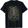 Skelett Rippenkorb Wildblumen Blumen Goth Tod Dunkel Alt T-Shirt
