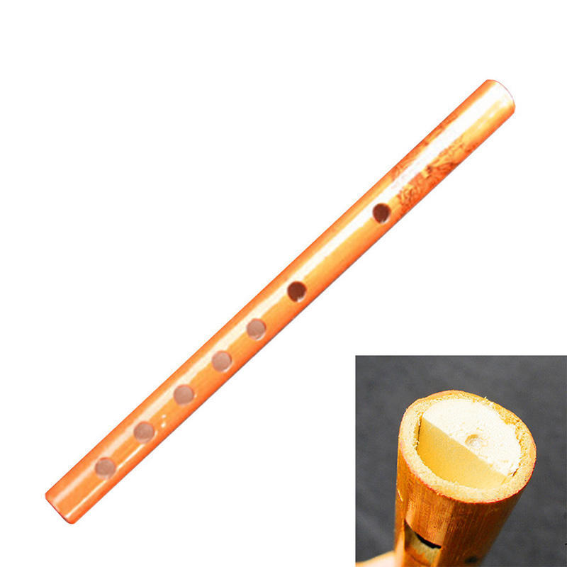 Traditional 6 Hole Bamboo Flute Clarinet Student Musical Instrument Wood Au