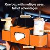 Car Seat Organizer with ABS Box & Tissue Holder. Double Storage for Snacks/Drinks. Easy Install, Durable Resin for All Cars.