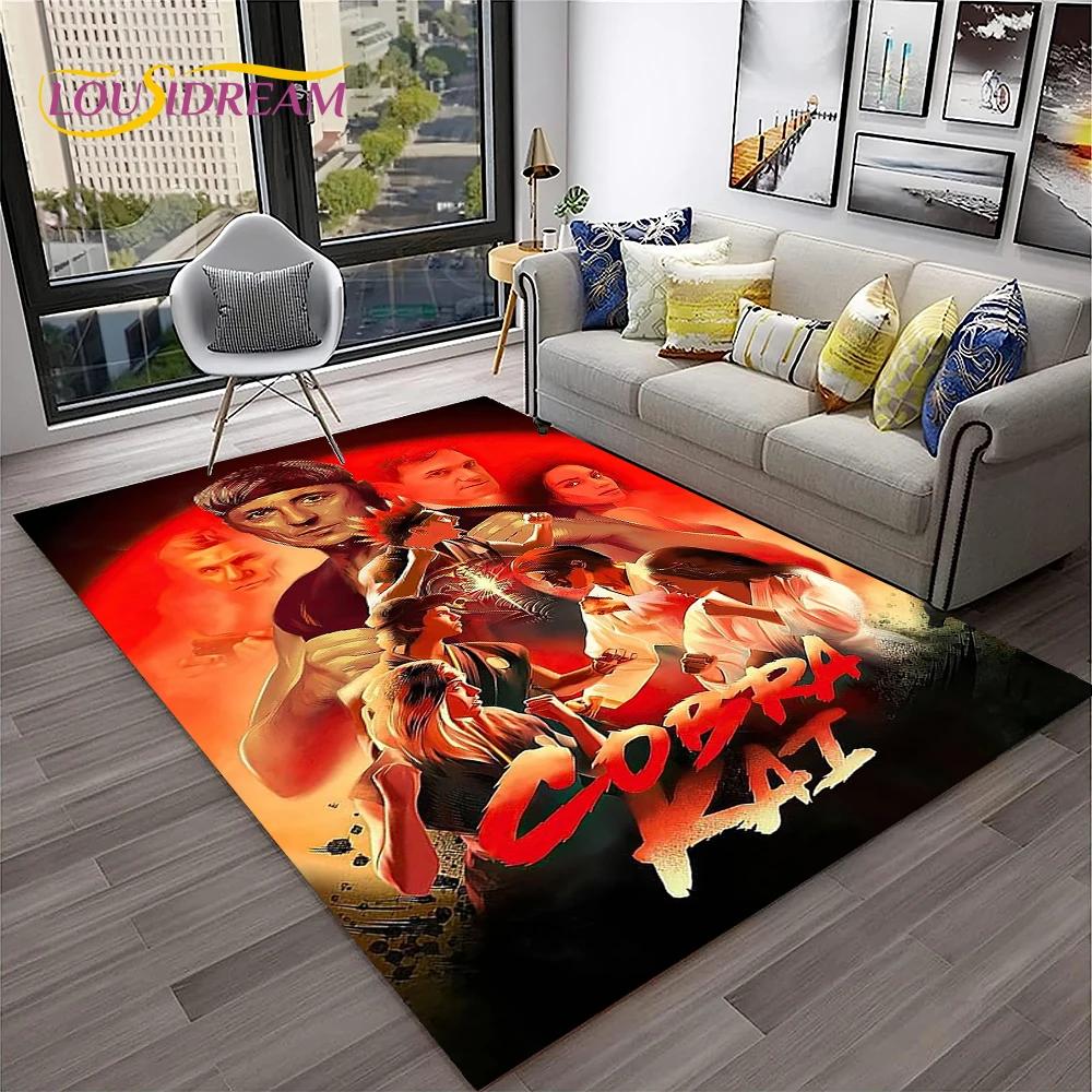3D Cobra Kai Amanda TV Karate HD Carpet Rug for Home Living Room Bedroom Sofa Doormat Decor,kid Play Area Rug Non-slip Floor Mat