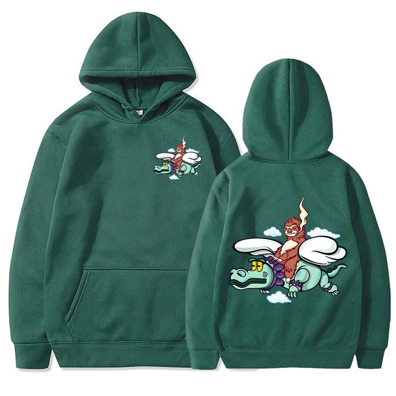 Men's Women's Loose Warm Hoodies Crocodile Mount Animal Prints Comfortable Casual Sweatshirts
