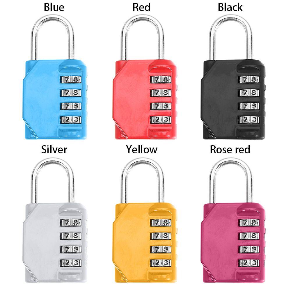 Combination Lock Resettable Waterproof 4 Dial Digit Password Lock Travel Accessories Padlock