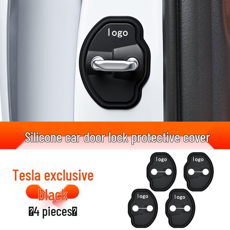 Αντικραδασμικό Πάτωμα Κλειδαριάς Πόρτας Tesla για Model 3/Y/S/X - Ανανεωμένο Κάλυμμα Κούμπωμα Κλειδαριάς Πόρτας Αυτοκινήτου
