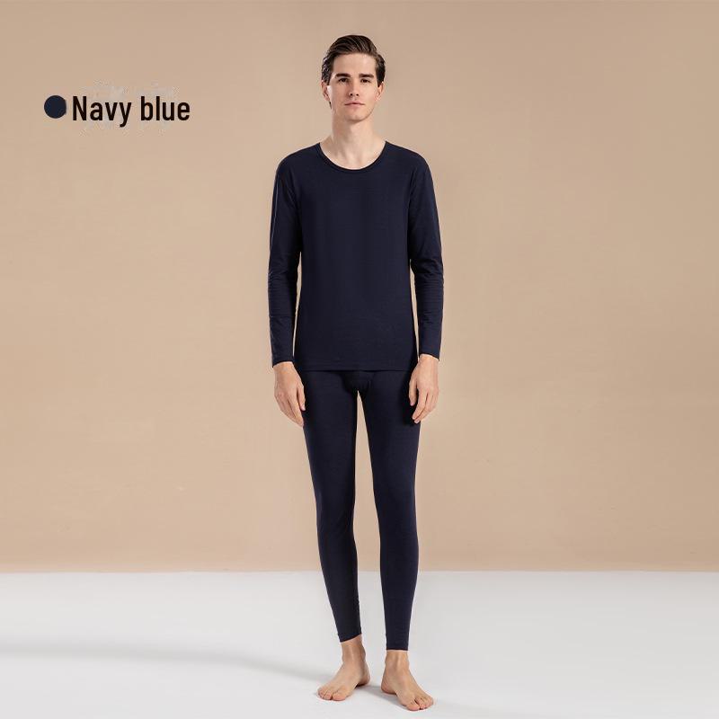 Men's Pure Cotton Thermal Underwear Set - Autumn/Winter Cold-Resistant Base Layer Top & Bottoms