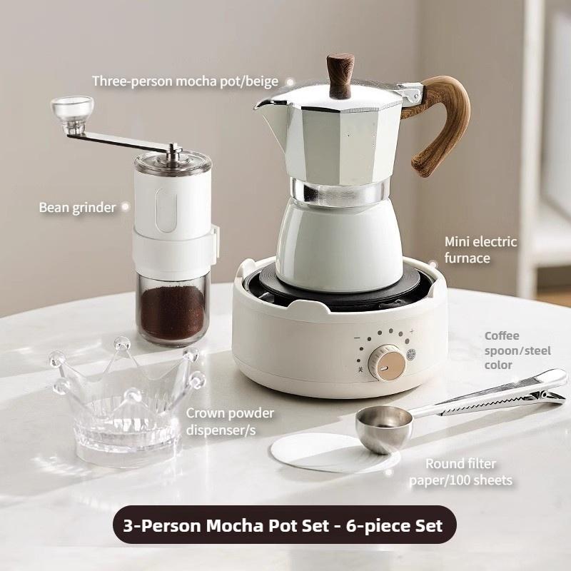 High Pressure Extraction Coffee Mocha Pot Household Italian Espresso Hand Brewed Coffee Pot Outdoor Portable Coffee Utensil