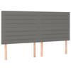 Boxspringbett mit Matratze Dunkelgrau 180 x 200 cm Stoff
