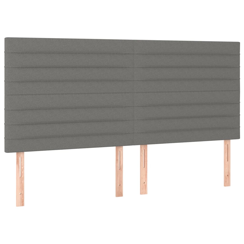 Boxspringbett mit Matratze Dunkelgrau 180 x 200 cm Stoff