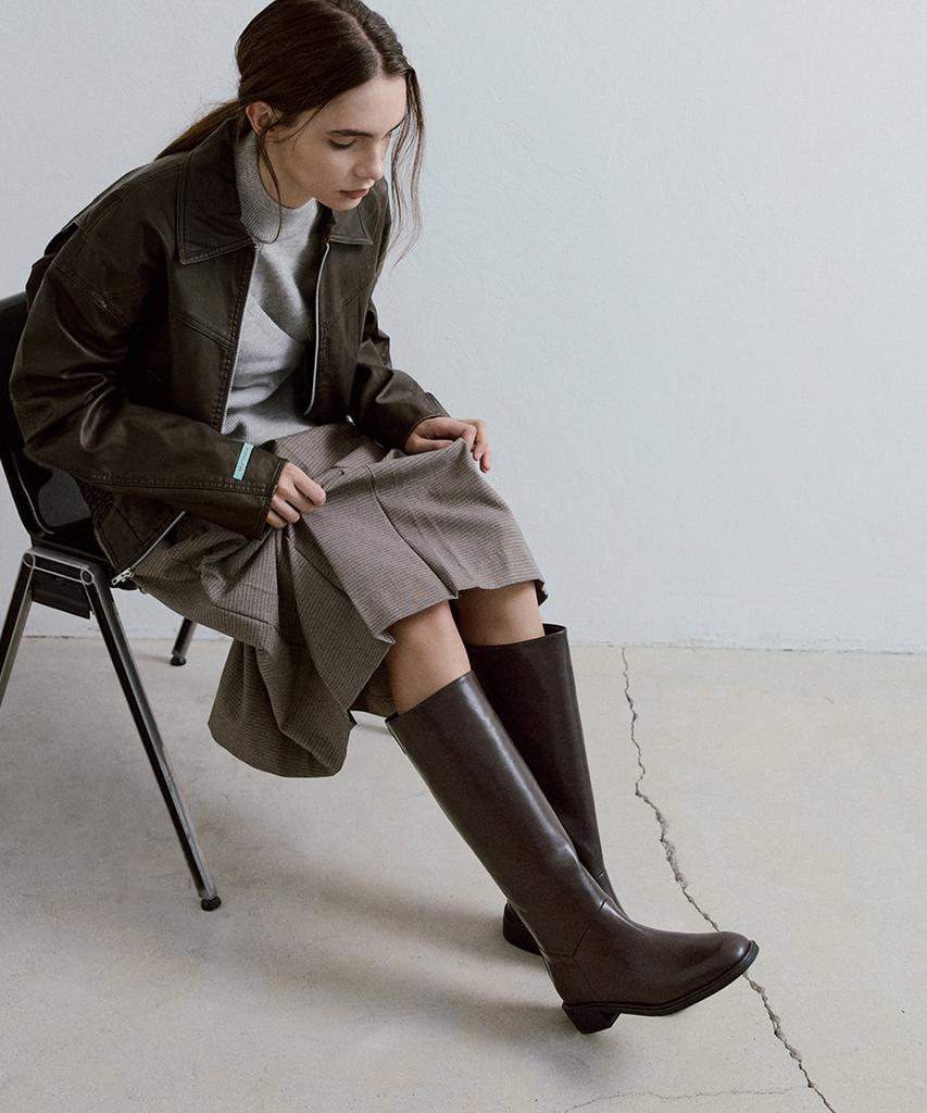 Lito Beretz Plain Long Boots Loblltr4H016_2Colors