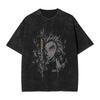 Skalbti Marškinėliai Kyojuro Rengoku Hip Hop Retro Marškinėliai Dydžio Perteklius Kimetsu No Yaiba Manga Streetwear Medvilniniai Vasariniai Marškinėliai Vyrams Moterims