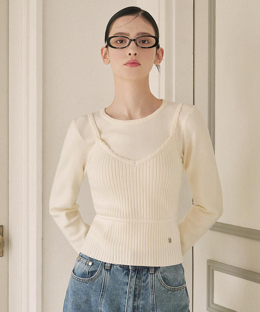 MICANE Tender Wave Bustier Knit Set