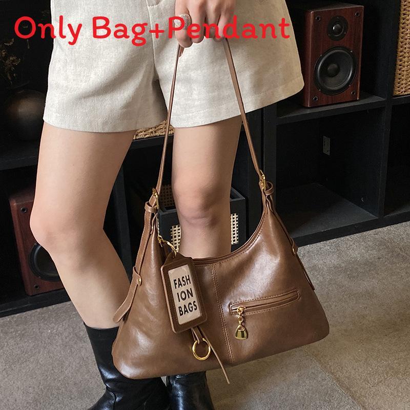 Retro Single Shoulder Bag For Women With Pu Material And Large Capacity For Daily Commute