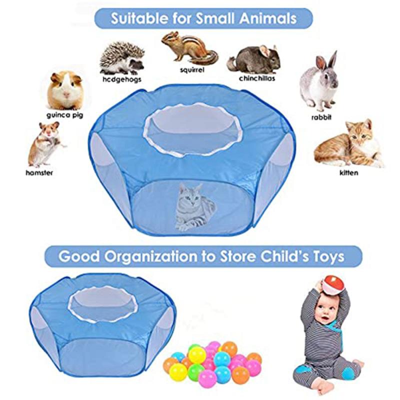 Pet Folding Fence Pet Playpen Small Animals Cage Tent For Guinea Pig Rabbits Hamster Chinchillas