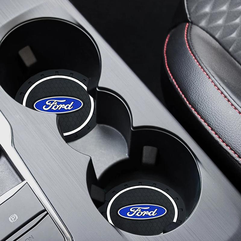 Auto Accessories Car Coaster Water Cup Bottle Holder Anti-slip Pad For Ford Focus Mondeo MK1 MK2 MK4 MK3 Fiesta ST Line Transit Escape Fusion Explorer