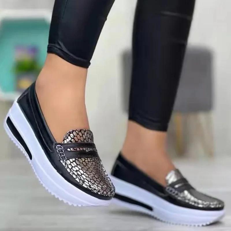 Fashion Fashion Loafers Luxury Designer Breathable Slip-On Vulcanized Shoes Casual Wedge Heel Lightweight 2024 Outdoor Women's Sneakers
